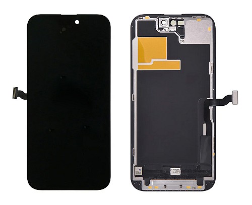 TW INCELL LCD για iPhone 14 Pro, camera-sensor ring, earmesh, μαύρη ILCD-027