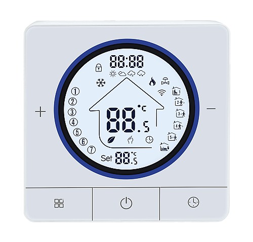 Smart θερμοστάτης αερίου BHT-800WM-GCLW, WiFi, επιτοίχιος, λευκός BHT-800WM-GCLW