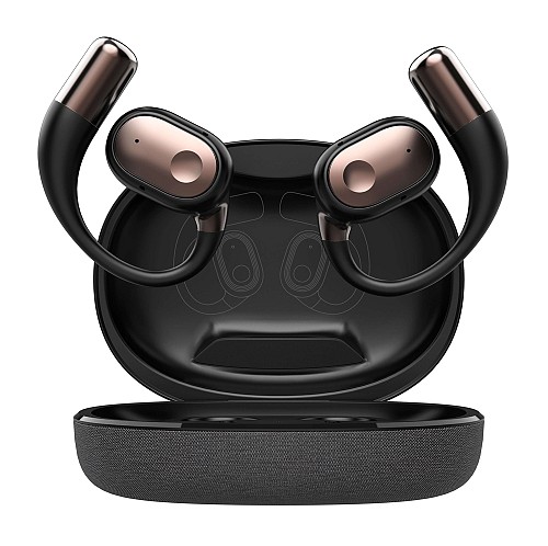 LDNIO earphones με θήκη φόρτισης T11, OWS, Φ15mm, 50/450mAh, μαύρα 6933138603697