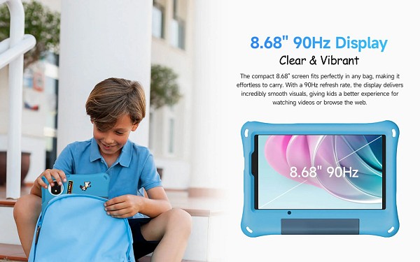 ULEFONE tablet Tab A9 Pro Kids, 8.68, 4/128GB, 4G, Android 15, 5040mAh, ροζ TABA9-PRO-PK