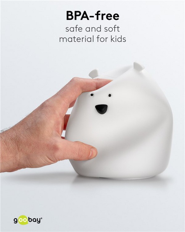 GOOBAY LED φωτιστικό νυκτός πολική αρκούδα 61647, RGB, επαναφορτιζόμενο, λευκό 61647