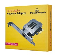 POWERTECH κάρτα επέκτασης δικτύου PCIe σε RJ45 PT-1453, 1000Mbps PT-1453