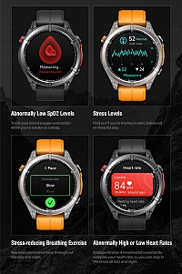 ZEBLAZE smartwatch Stratos 4 με φακό, heart rate, 1.43 AMOLED, GPS, 5 ΑΤΜ, MIL-STD-810H, μαύρο STRATOS4-BK