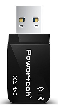 POWERTECH ασύρματος USB αντάπτορας δικτύου PT-1450, 1300Mbps dual band WiFi PT-1450