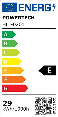 POWERTECH LED φωτιστικό οροφής HLL-0201, 29W, 4000K, Φ38x120cm, χρυσό/μαύρο HLL-0201