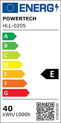 POWERTECH LED φωτιστικό οροφής HLL-0205, 40W, 4000K, Φ53x120cm, οπάλ χρυσό/μαύρο HLL-0205