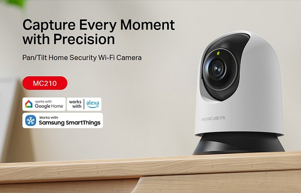 MERCUSYS smart κάμερα MC210, 2K/3MP, WiFi, PTZ, SD, EU/1.0 MC210