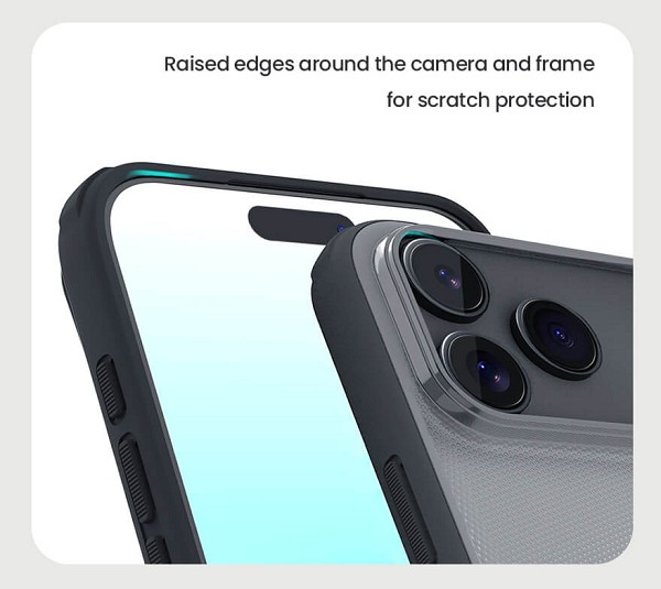 NILLKIN θήκη Super Frosted Shield Pro για Apple iPhone 17 Pro Max, διάφανη/μαύρη 6902048303690