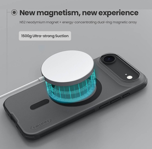 NILLKIN θήκη Super Frosted Shield Pro Magnetic για Apple iPhone 17 Air, διάφανη/μαύρη 6902048303737