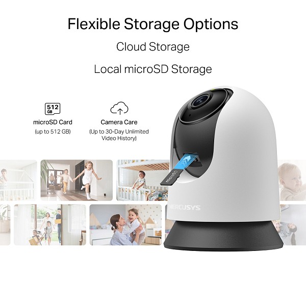 MERCUSYS smart κάμερα MC210, 2K/3MP, WiFi, PTZ, SD, EU/1.0 MC210