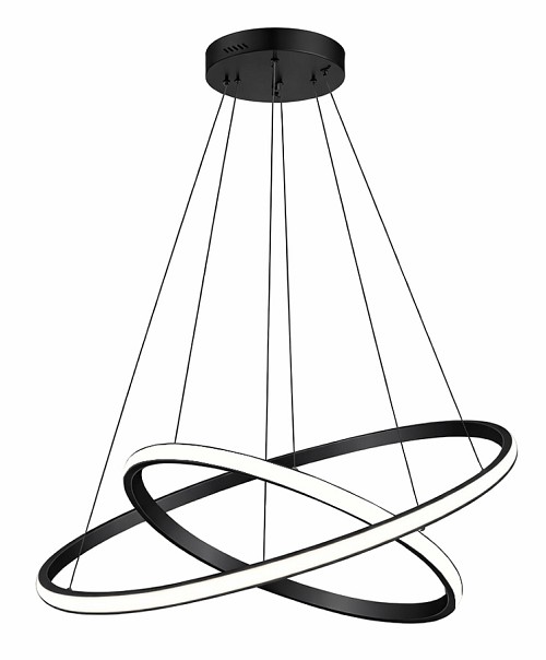 POWERTECH LED φωτιστικό οροφής PT-1527, 40W, 4000K, Φ60x120cm, μαύρο PT-1527