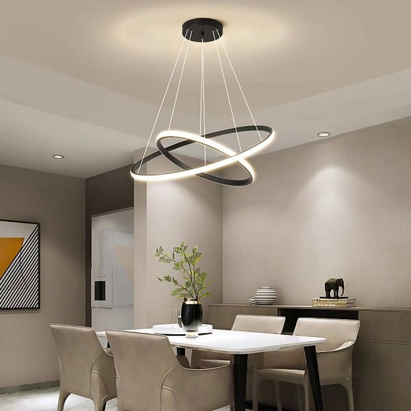 POWERTECH LED φωτιστικό οροφής PT-1525, 25W, 4000K, Φ40x120cm, μαύρο PT-1525