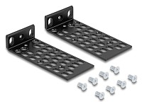 DELOCK σετ βάσεις τοποθέτησης για rack 67281, μαύρο, 2τμχ 67281