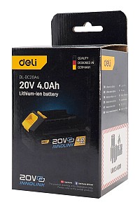 DELI μπαταρία λιθίου για εργαλεία μπαταρίας DL-DC20A4, 20V 4Ah DL-DC20A4