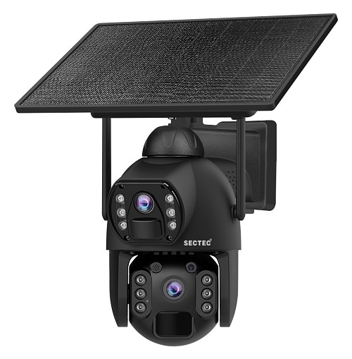 SECTEC smart ηλιακή κάμερα ST-536-6MAOV-4G-EU, dual lens, 3MP, 4G, SD, PTZ, IP66 ST-536-6MAOV-4G-EU