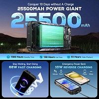 ULEFONE smartphone Armor 34 Pro Plus με βιντεοπροβολέα, 6.95, 5G, 16/512GB, 25500mAh, IP68/IP69K/MIL-STD-810H, μαύρο ARMOR34PROPLUS