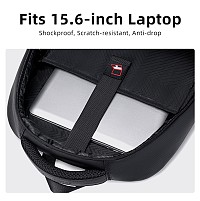 GOLDEN WOLF τσάντα πλάτης GB00707 με θήκη laptop 15.6, 21L, μαύρη GB00707-BK