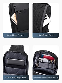 ARCTIC HUNTER τσάντα Crossbody XB00829, 3L, μαύρη XB00829-BK