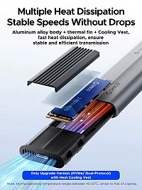 ORICO θήκη για M.2 NVME/NGFF SSD AXM2S-G2, 10Gbps, tool free, γκρι AXM2S-G2-V1-GY-BP