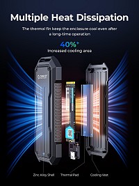 ORICO θήκη για M.2 NVME/NGFF SSD OXS2C3-G2, 10Gbps, γκρι OXS2C3-G2-GY-BP