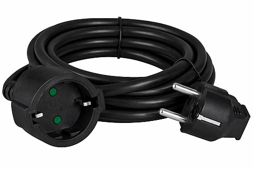 POWERTECH μπαλαντέζα ρεύματος PT-1561, 1x schuko, 16A, 3m, μαύρη PT-1561