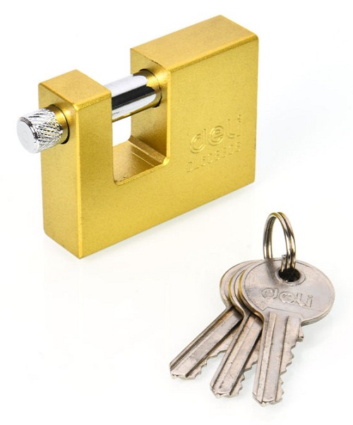 DELI λουκέτο τάκου με κλειδί DL508308, heavy duty, 80mm DL508308