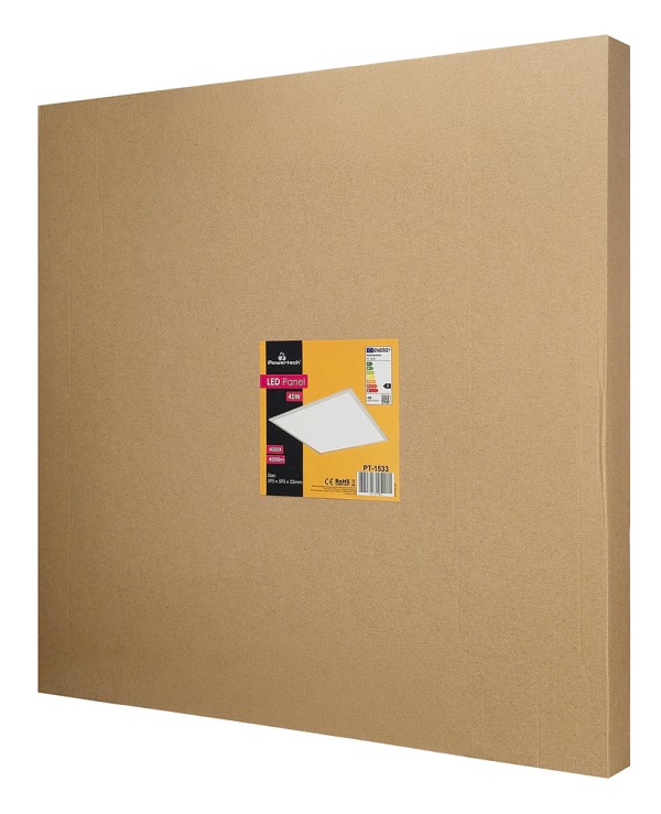 POWERTECH LED panel ψευδοροφής PT-1533, 40W, 59.5x59.5cm, τετράγωνο, 4000K, 4000lm, λευκό PT-1533