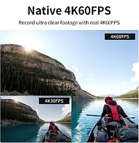 SJCAM action camera SJ8 Pro, οθόνη αφής, 12MP/4K, WiFi, αδιάβροχη θήκη, μαύρη SJ8PRO