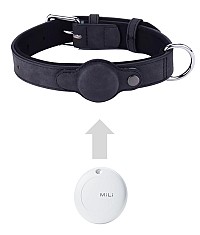 MILI κολάρο με θήκη smart tag MiCollar για σκύλους, large, μαύρο DOGCOLLARBIG-BK