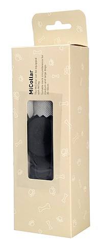 MILI κολάρο με θήκη smart tag MiCollar για σκύλους, large, μαύρο DOGCOLLARBIG-BK