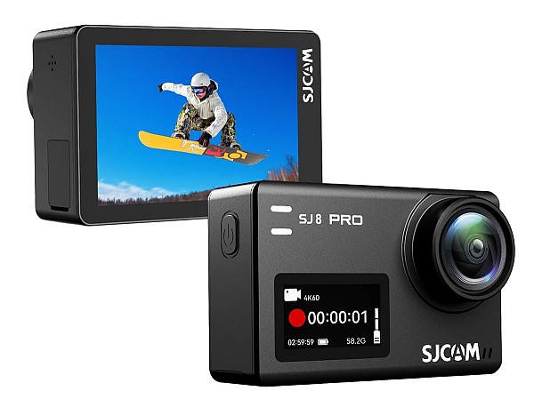 SJCAM action camera SJ8 Pro, οθόνη αφής, 12MP/4K, WiFi, αδιάβροχη θήκη, μαύρη SJ8PRO