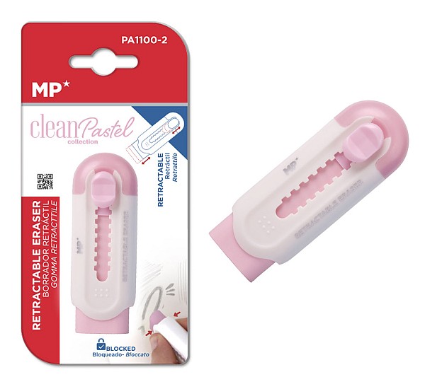 MP πτυσσόμενη γόμα για μολύβι PA1100-2, ροζ PA1100-2-PK