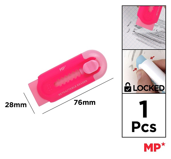 MP πτυσσόμενη γόμα για μολύβι PA1100-1, ροζ PA1100-1