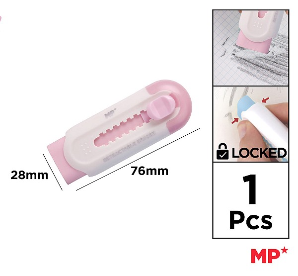MP πτυσσόμενη γόμα για μολύβι PA1100-2, ροζ PA1100-2-PK