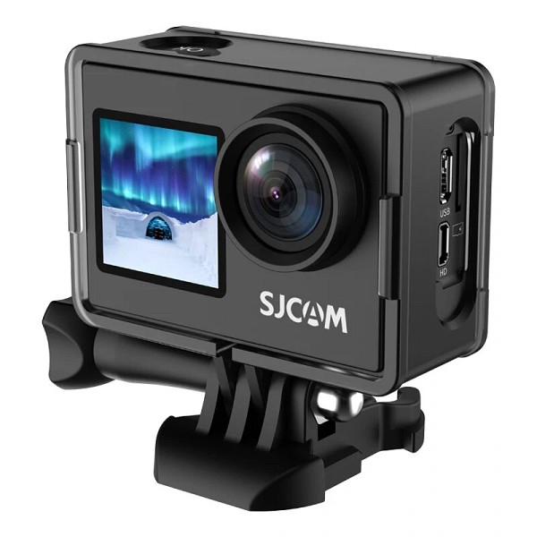 SJCAM action camera SJ4000 Dual Screen, 2x οθόνες, 16MP/4K, WiFi, αδιάβροχη θήκη, μαύρη SJ4000-DUAL-SCREEN