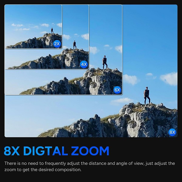 SJCAM action camera SJ8 Pro, οθόνη αφής, 12MP/4K, WiFi, αδιάβροχη θήκη, μαύρη SJ8PRO