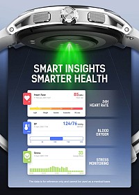 LDNIO smartwatch SW05, heart rate, 1.39 TFT, lP68, μαύρο 6933138603703