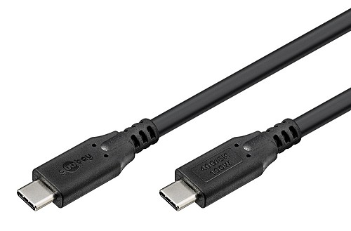 GOOBAY καλώδιο USB-C 74193, USB4, 100W, 40Gbps, 8K/60Hz, 2m, μαύρο 74193