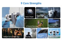 VSTARCAM smart ηλιακή κάμερα AG623FR, four-lens, 3MP, 4G, SD, PTZ, IP66 AG623FR