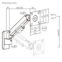 BRATECK επιτοίχια βάση οθόνης LDA113-111, 17-32, έως 9kg LDA113-111