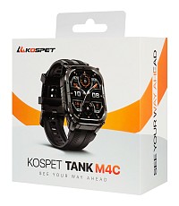 KOSPET smartwatch TANK M4C, heart rate, 1.96 AMOLED, GPS, 5 ATM & IP69K, με φακό, μαύρο KOS-TANKM4C-BK