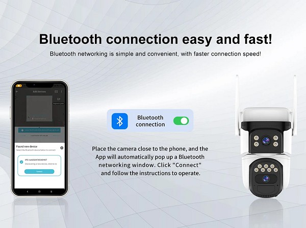 VSTARCAM smart ηλιακή κάμερα BG621DR, dual lens, 3MP, 4G, SD, PTZ, IP66 BG621DR