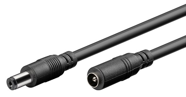 GOOBAY καλώδιο προέκτασης τροφοδοσίας 71399, 5.5x2.1mm, 3m, μαύρο 71399