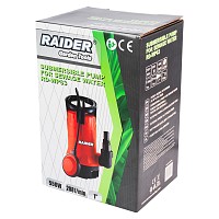 RAIDER Αντλία υποβρύχια ακάθαρτων RD-WP63 550W 1max 208L/min 7m 070170