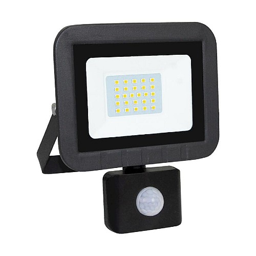 GEYER Προβολέας led μαύρος με ανιχνευτή κίνησης 20W 4000K LPRM20CS