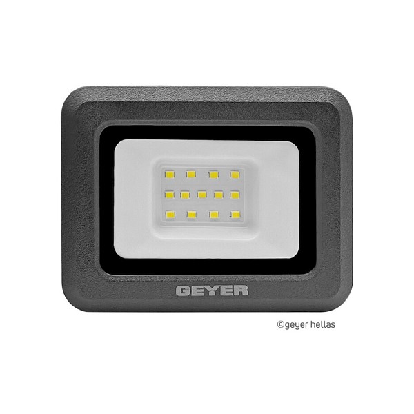 GEYER Προβολέας led μαύρος 10W 4000K 900LM LPRM10CE