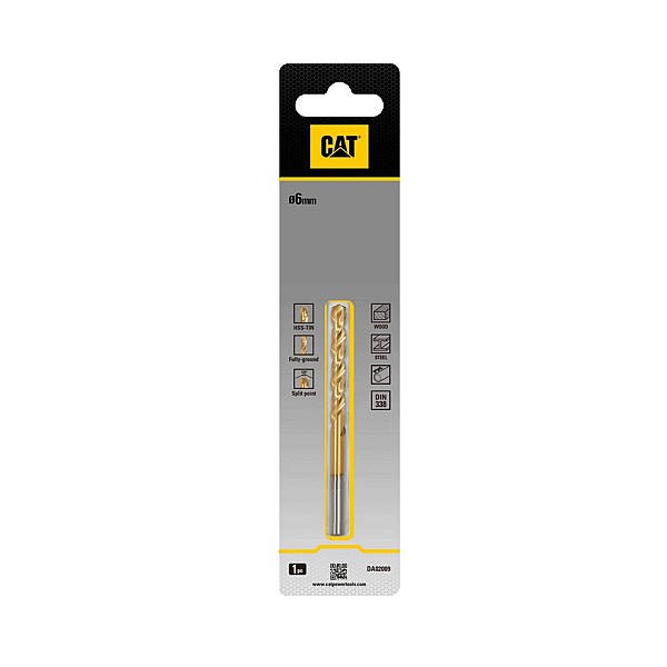 CAT Τρυπάνι τιτανίου HSS 6x93mm DA02009