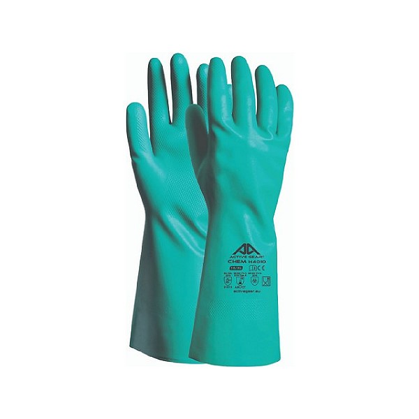 Γάντια χημικών H4011 νιτριλίου 11/XXL πράσινα