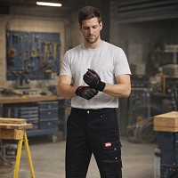 GTC Παντελόνι Εργασίας Hermes Stretch με ελαστίνη Μαύρο No.XL