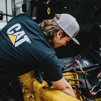 CAT Μπλουζάκι κοντομάνικο μαύρο trademark tee M W05324-016